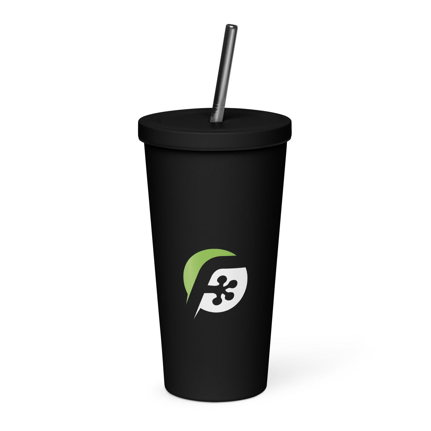 FrogDaddy "F" Logo Insulated tumbler with a straw