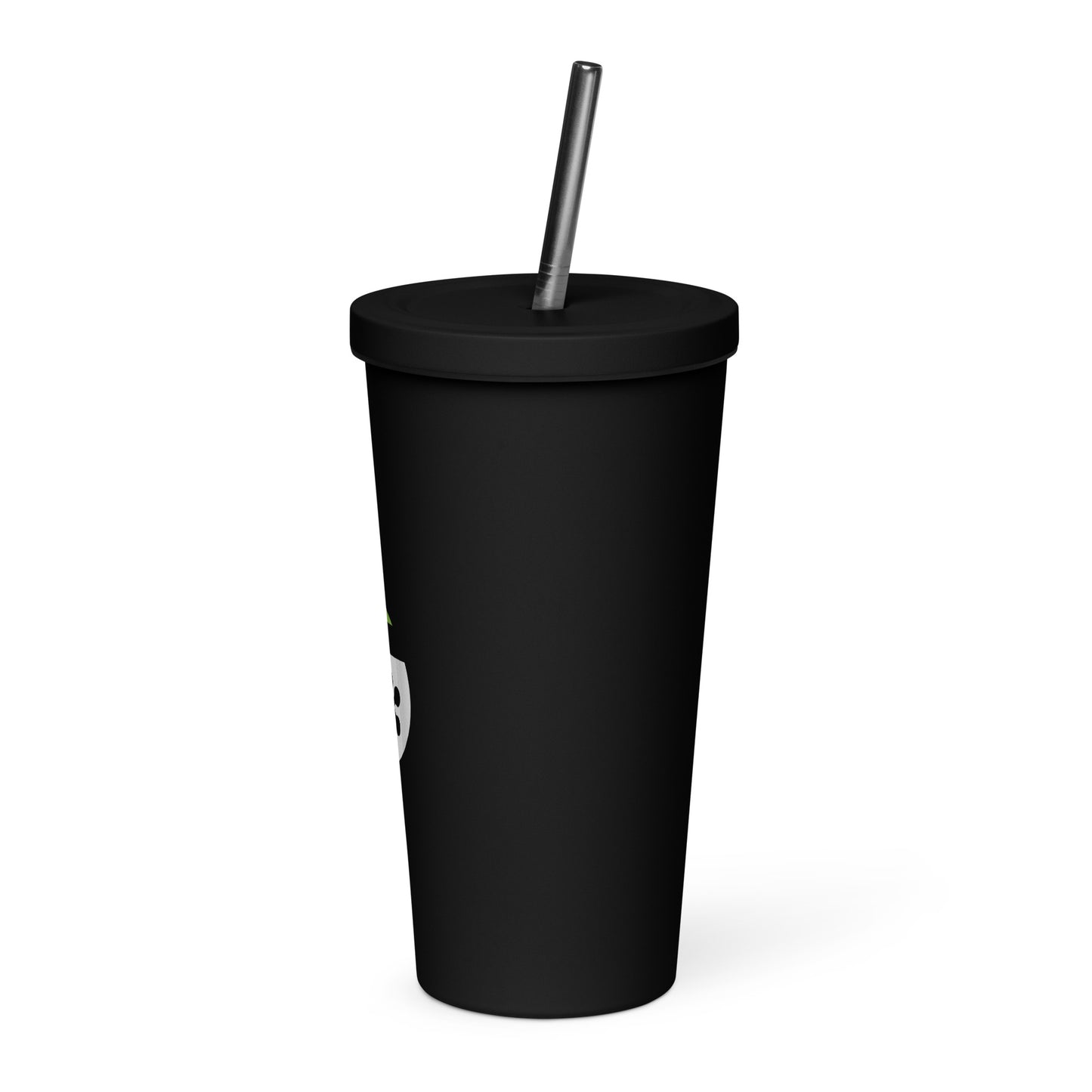 FrogDaddy "F" Logo Insulated tumbler with a straw