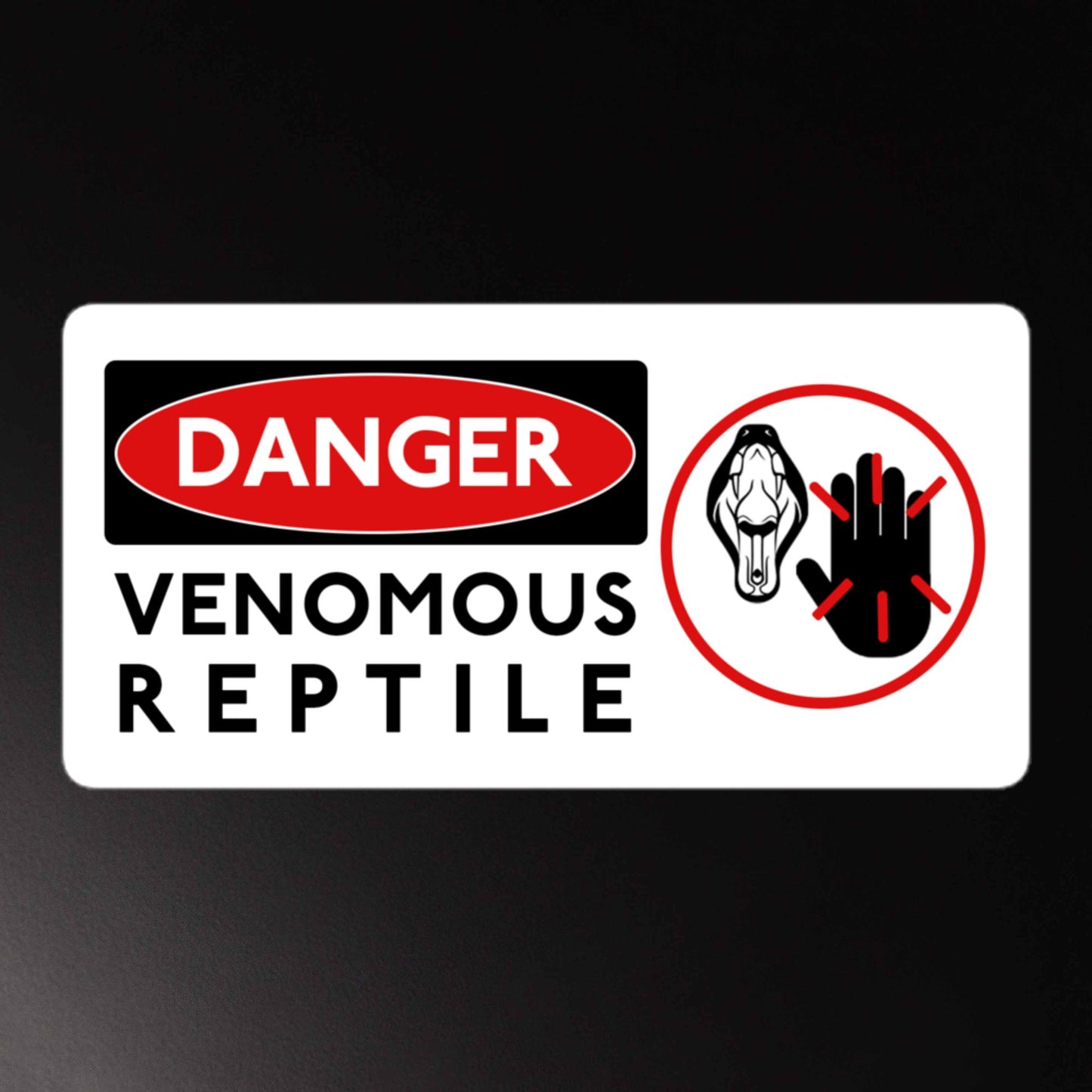 Danger Venomous Reptile "High Voltage" Style Stickers