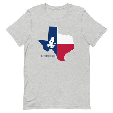 Texas State Flag Transporting Dart Frog Short-Sleeve Unisex T-Shirt