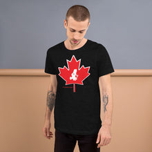 Load image into Gallery viewer, Oh Canada! Transporting Dart Frog &amp; Maple Leaf Short-Sleeve Unisex T-Shirt
