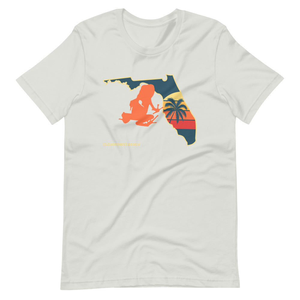 Florida Sunshine and Palm Tree Transporting Dart Frog Short-Sleeve Unisex T-Shirt