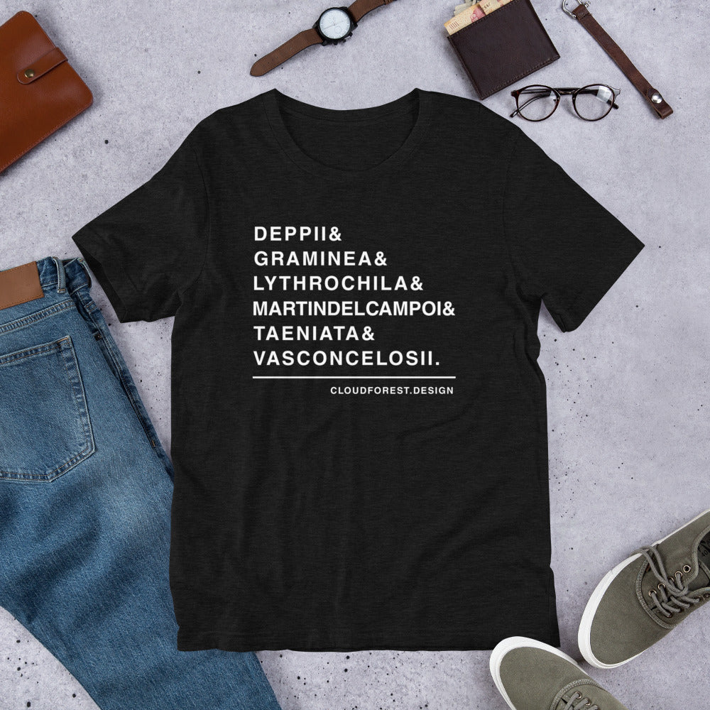 Abronia Species List Short-Sleeve Unisex T-Shirt