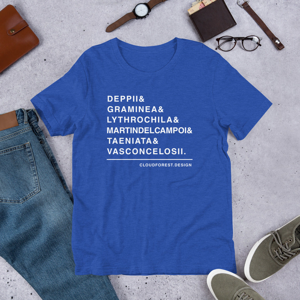 Abronia Species List Short-Sleeve Unisex T-Shirt