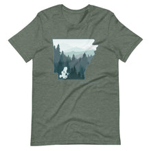 Load image into Gallery viewer, Arkansas Ozark Pine Forest Transporting Dart Frog Short-Sleeve Unisex T-Shirt