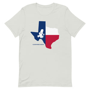 Texas State Flag Transporting Dart Frog Short-Sleeve Unisex T-Shirt