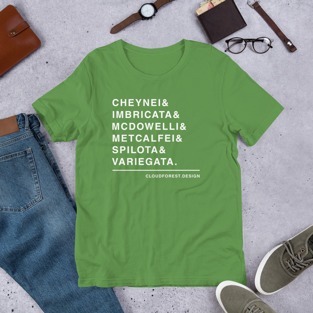 Carpet Python (Morelia spilota) Subspecies List Short-Sleeve Unisex T-Shirt