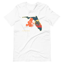 Load image into Gallery viewer, Florida Sunshine and Palm Tree Transporting Dart Frog Short-Sleeve Unisex T-Shirt