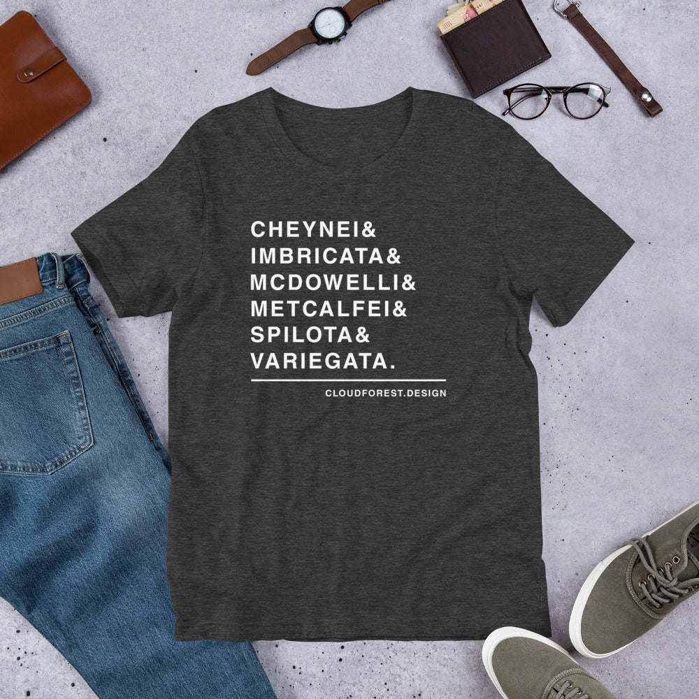 Carpet Python (Morelia spilota) Subspecies List Short-Sleeve Unisex T-Shirt