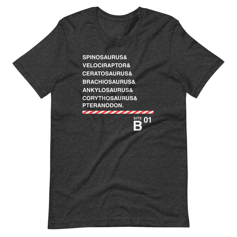 Site B 01 Species List Short-Sleeve Unisex T-Shirt