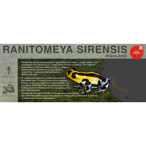 Ranitomeya sirensis "Highland" - Black Series Vivarium Label