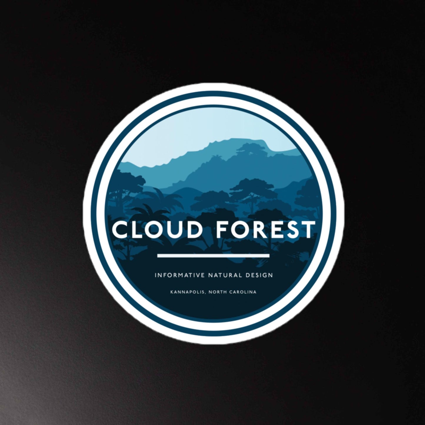 Cloud Forest Design Classic Logo Stickers