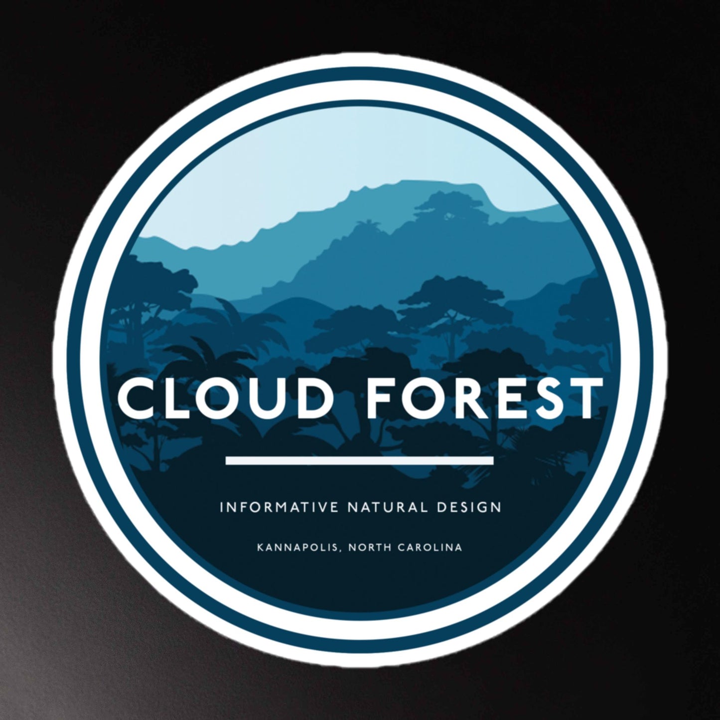 Cloud Forest Design Classic Logo Stickers