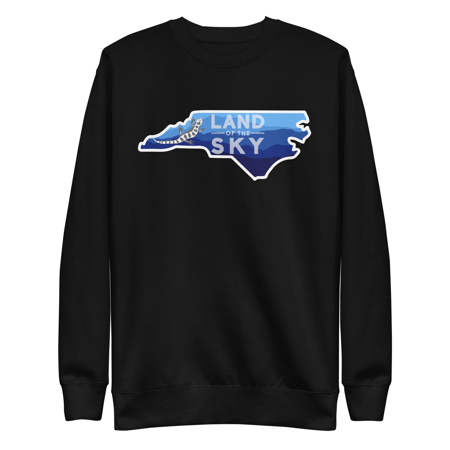 Land of the Sky Mountains and Salamander Unisex Premium Sweatshirt to Benefit NC Disaster Relief