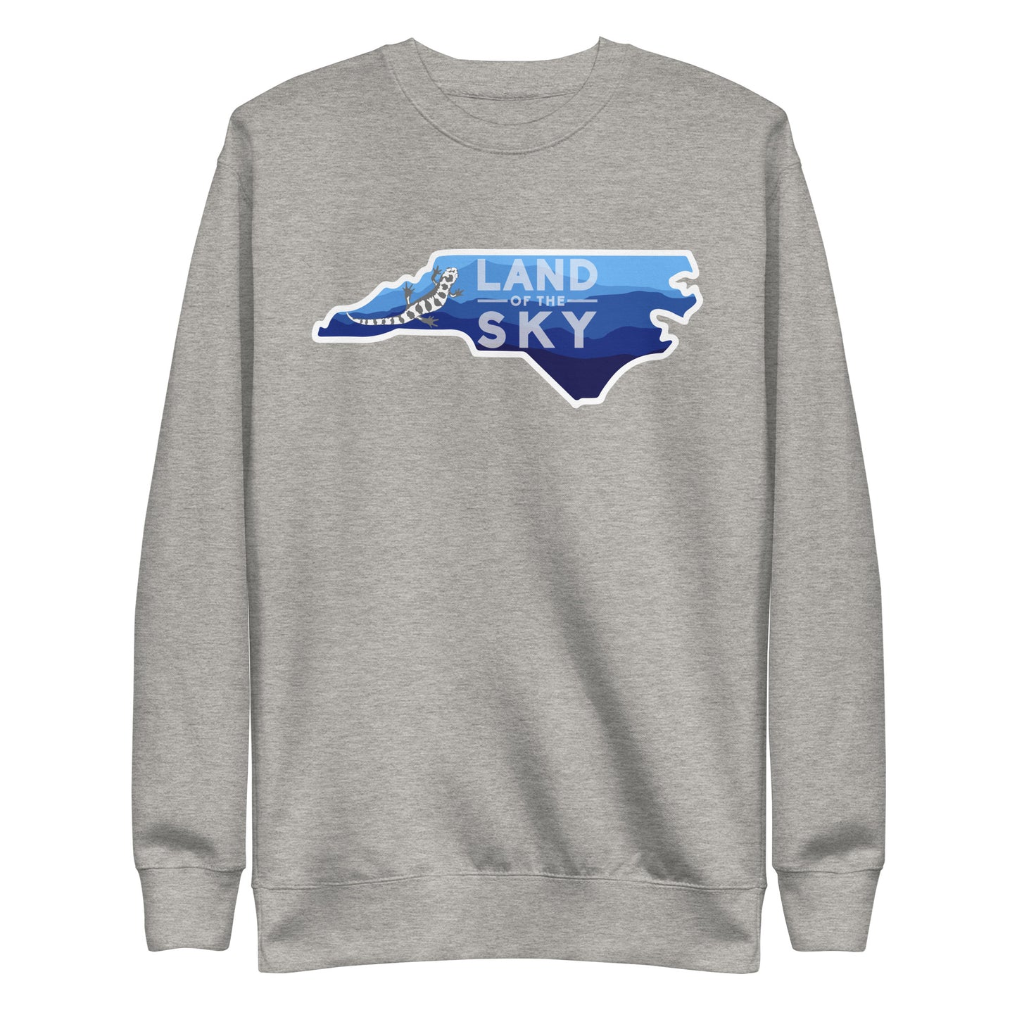 Land of the Sky Mountains and Salamander Unisex Premium Sweatshirt to Benefit NC Disaster Relief