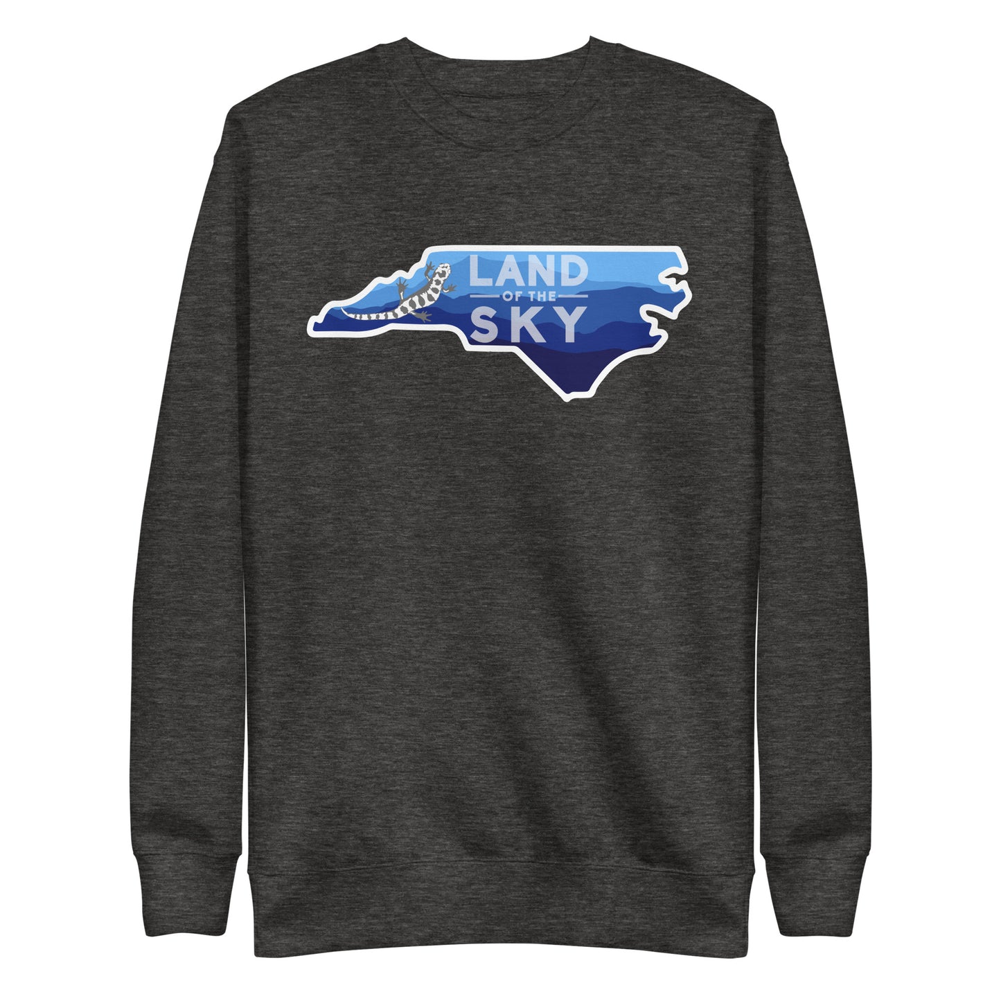 Land of the Sky Mountains and Salamander Unisex Premium Sweatshirt to Benefit NC Disaster Relief