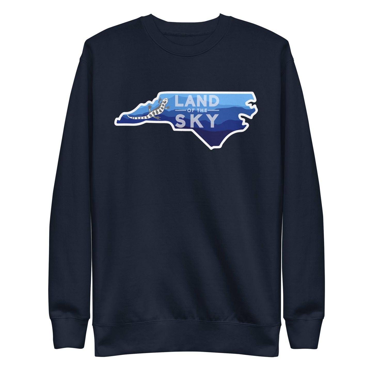 Land of the Sky Mountains and Salamander Unisex Premium Sweatshirt to Benefit NC Disaster Relief