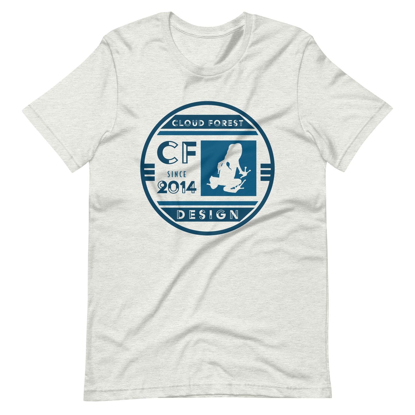 Cloud Forest Since 2014 Art Deco Blue Circle Logo Unisex T-Shirt