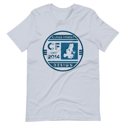 Cloud Forest Since 2014 Art Deco Blue Circle Logo Unisex T-Shirt