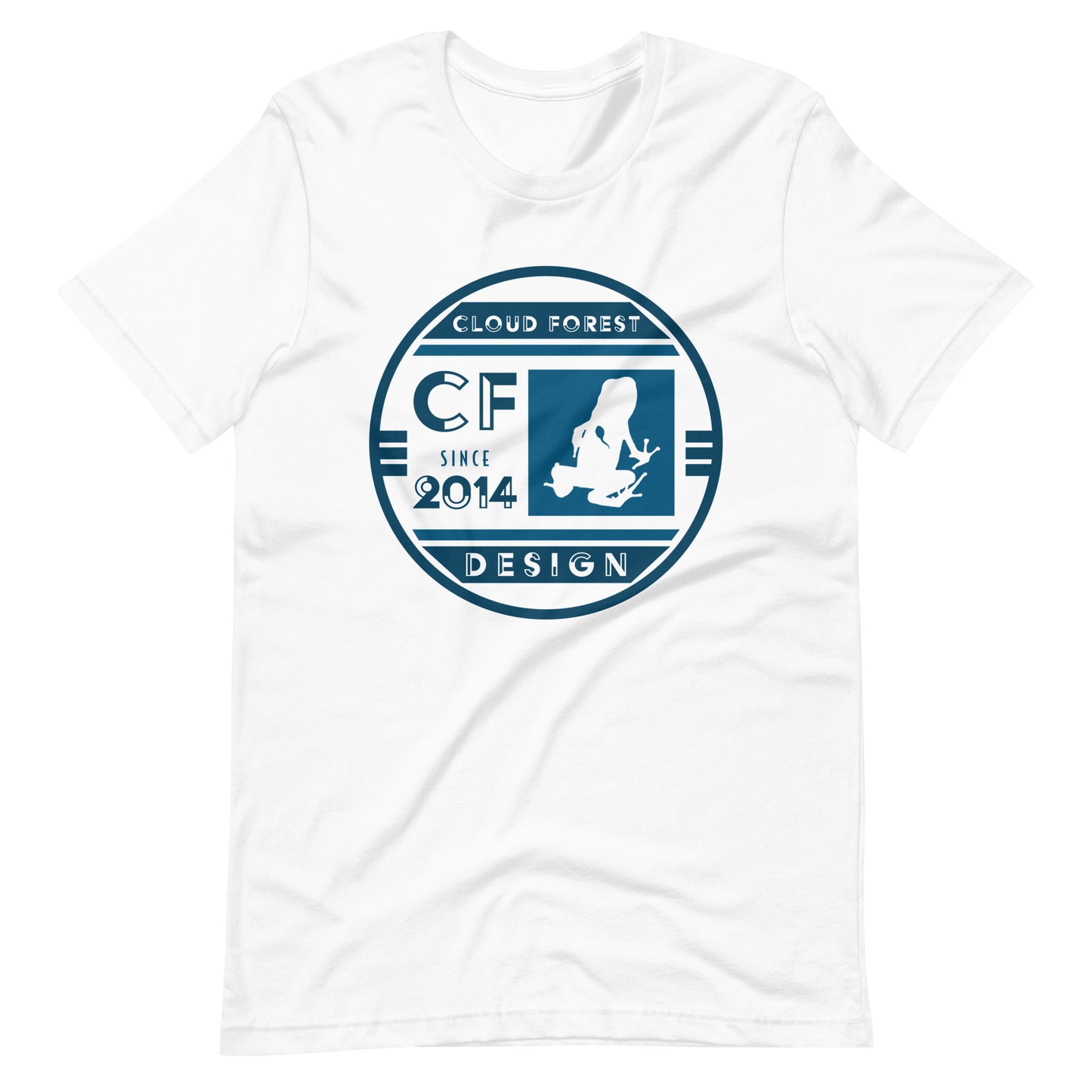 Cloud Forest Since 2014 Art Deco Blue Circle Logo Unisex T-Shirt