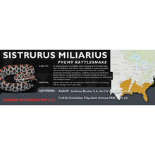 Load image into Gallery viewer, Pygmy Rattlesnake (Sistrurus miliarius) Standard Vivarium Label