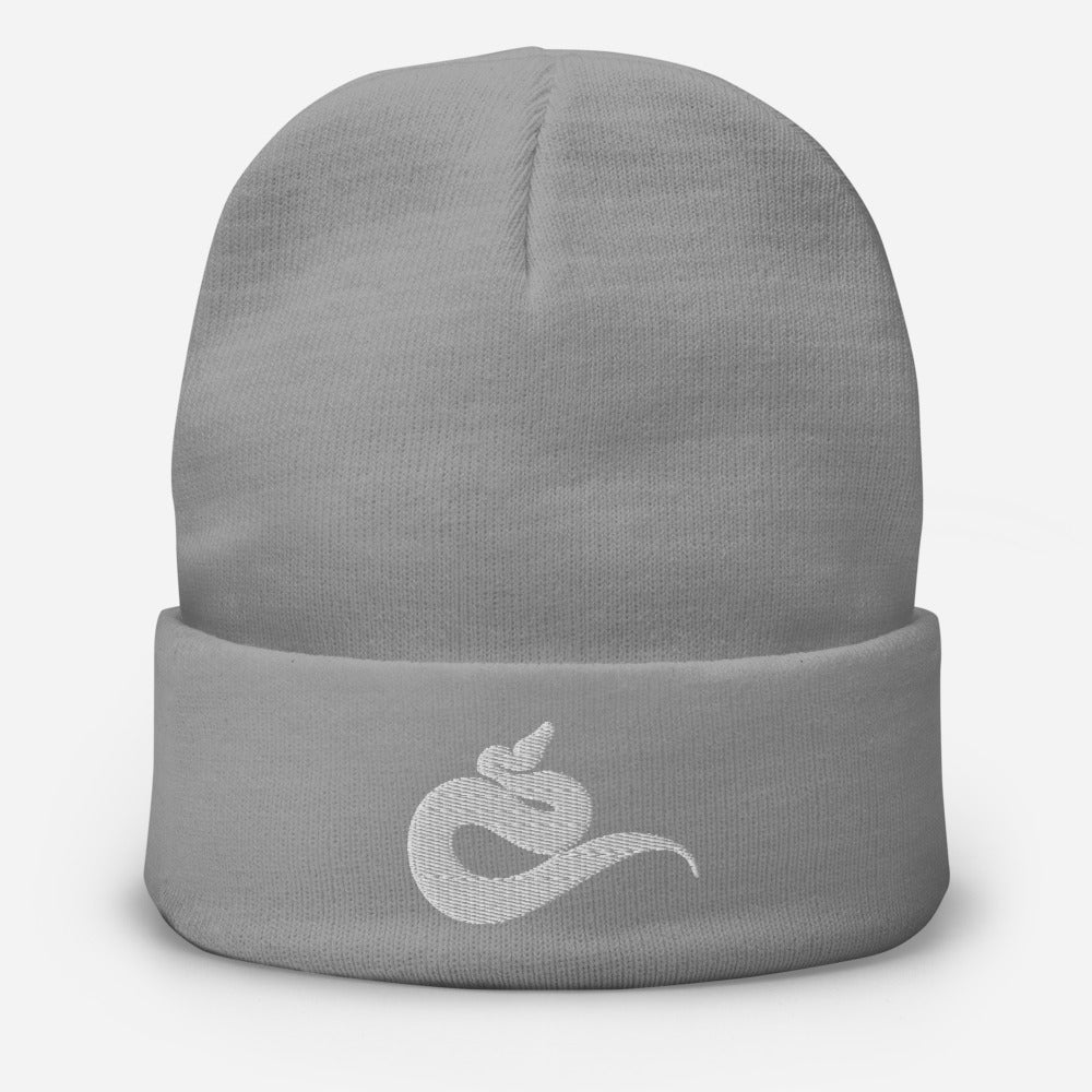 Embroidered Python Beanie