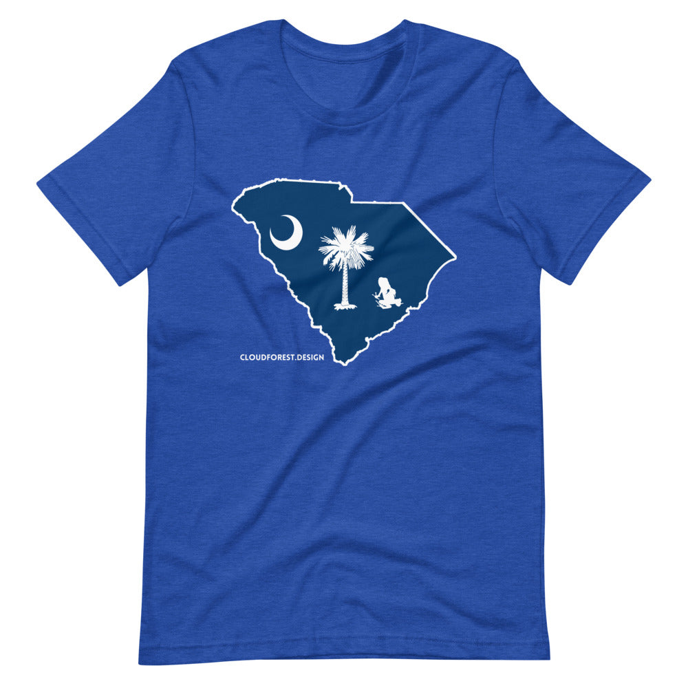 South Carolina Flag Transporting Dart Frog Short-Sleeve Unisex T-Shirt