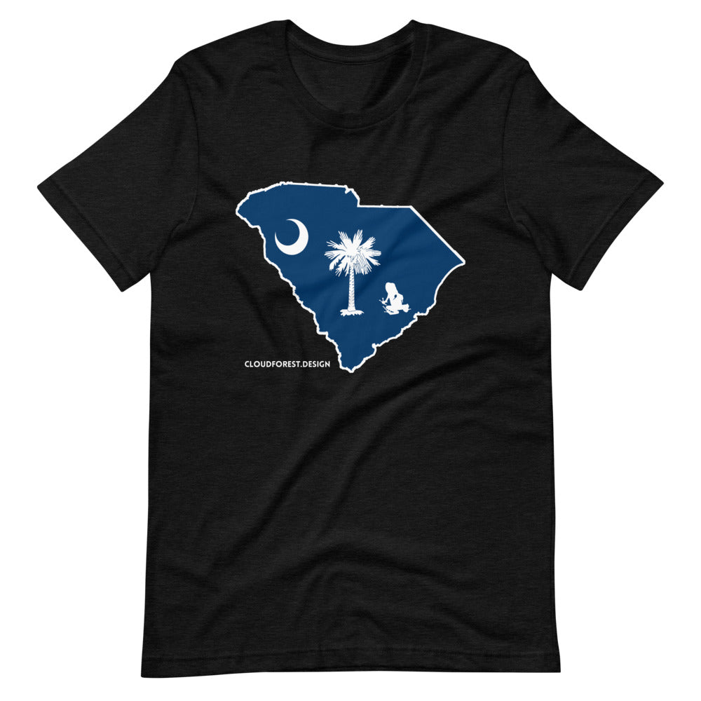 South Carolina Flag Transporting Dart Frog Short-Sleeve Unisex T-Shirt