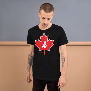 Oh Canada! Transporting Dart Frog & Maple Leaf Short-Sleeve Unisex T-Shirt