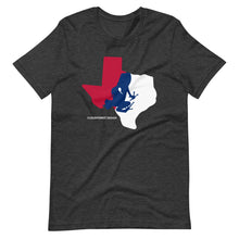 Load image into Gallery viewer, Texas State Outline With Transporting Dart Frog Short-Sleeve Unisex T-Shirt