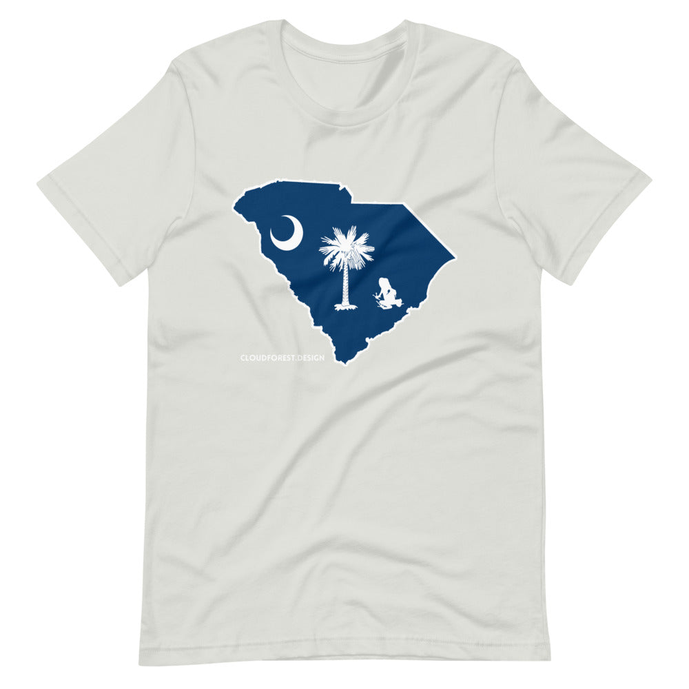 South Carolina Flag Transporting Dart Frog Short-Sleeve Unisex T-Shirt