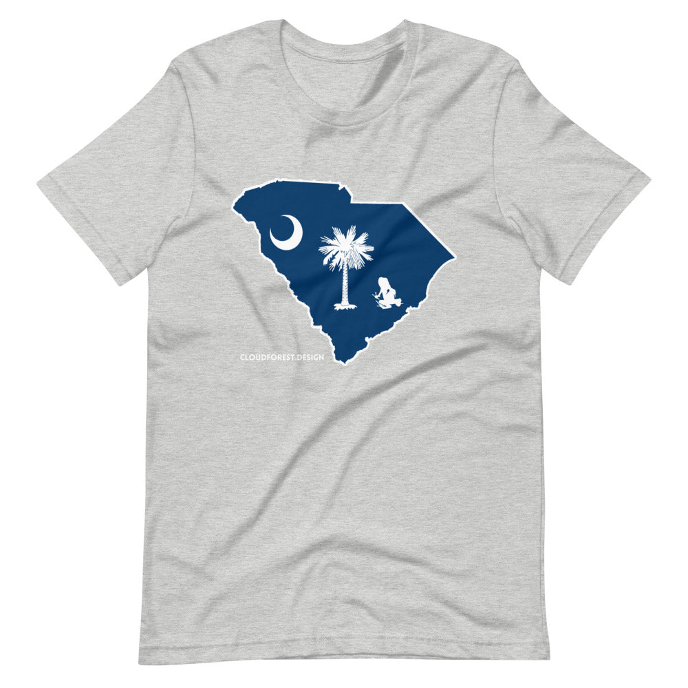 South Carolina Flag Transporting Dart Frog Short-Sleeve Unisex T-Shirt