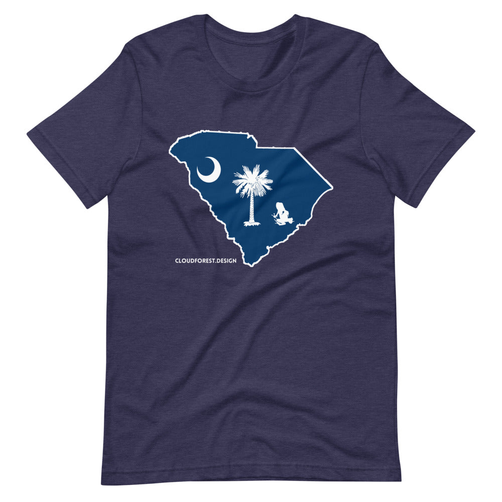 South Carolina Flag Transporting Dart Frog Short-Sleeve Unisex T-Shirt