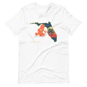 Florida Sunshine and Palm Tree Transporting Dart Frog Short-Sleeve Unisex T-Shirt