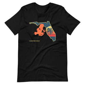 Florida Sunshine and Palm Tree Transporting Dart Frog Short-Sleeve Unisex T-Shirt