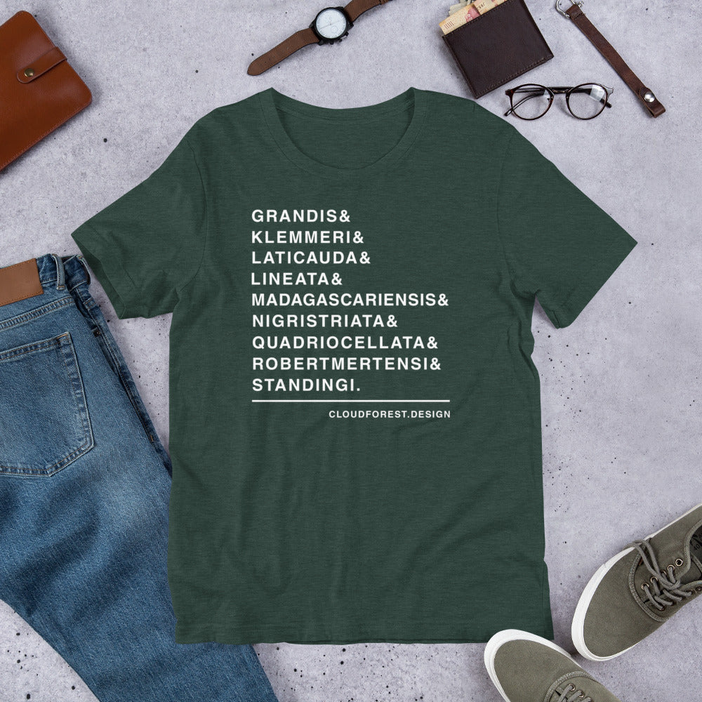 Phelsuma Species List Short-Sleeve Unisex T-Shirt