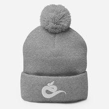 Load image into Gallery viewer, Embroidered Python Pom-Pom Beanie