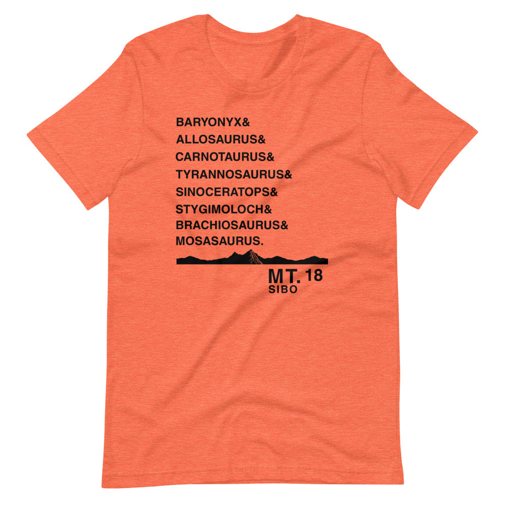 Mt. Sibo 18 Species List Short-Sleeve Unisex T-Shirt